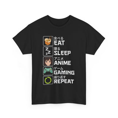 Eat. Sleep. Anime. Game. Repeat. Tee